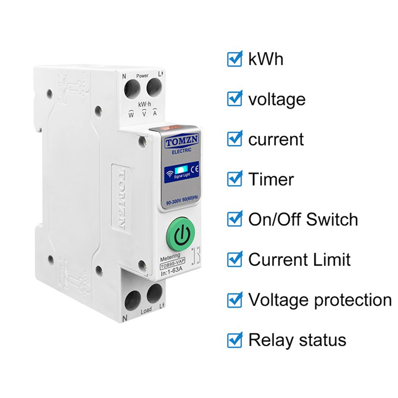 ABDE-TOMZN TOB9S-VAP TUYA Smar - Energy Monitor Meter recension och pris